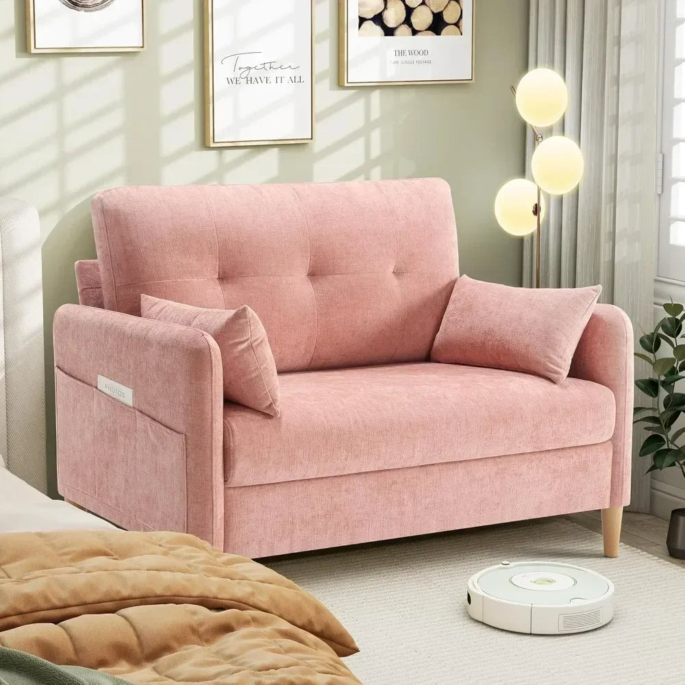 47-small-couch-for-living-room-chenille-fabric-love-seat-comfy-sofa-for-bedroom-with-throw-pillow-loveseat-sofa