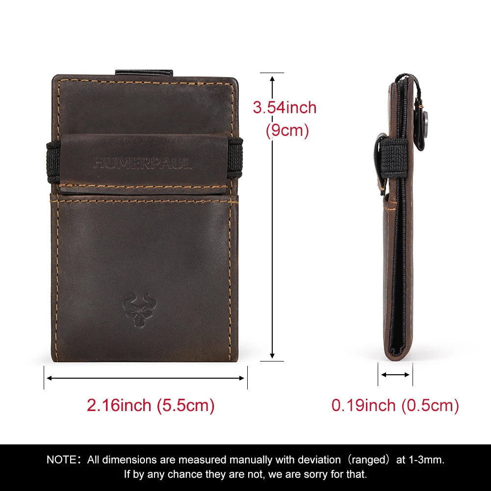 Anti-theft Rfid Credit Card Holder Wallet for Men Genuine Leather Slim Bank ID Cardholder Case Portable Minimalist