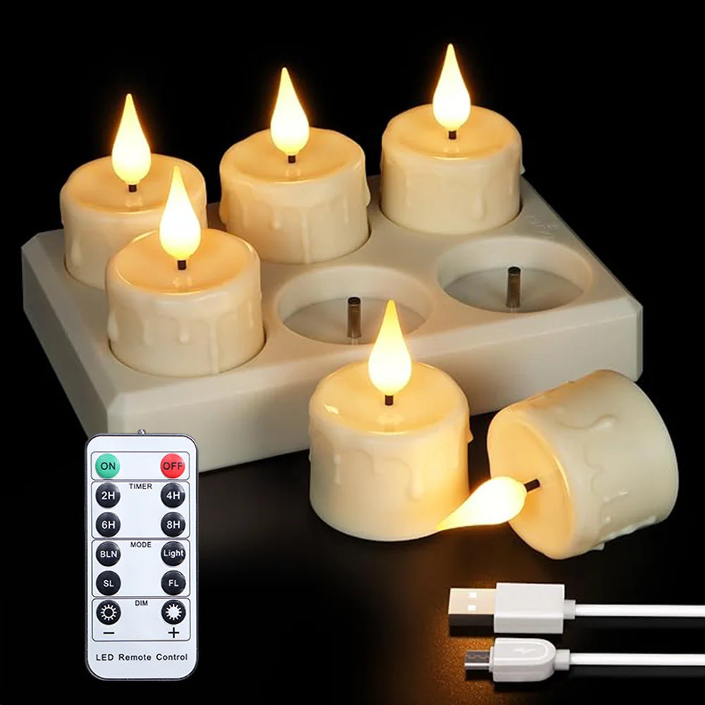 Rechargeable Candle Lamp With Remote Control LED Candles For Room Decor Birthday Home Decor Festival Decoration
