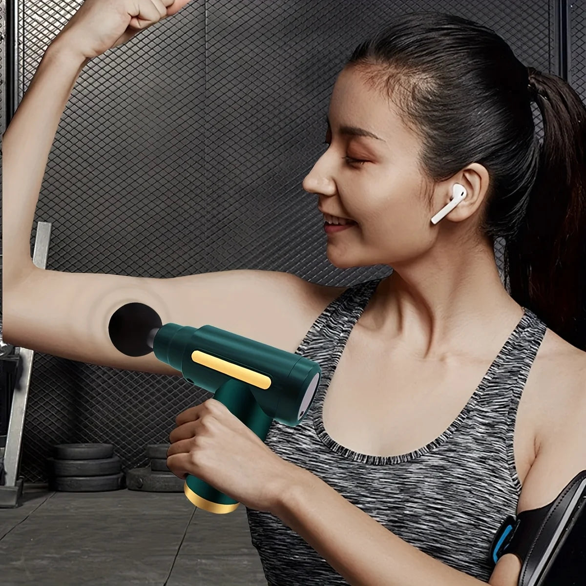 Portable digital fascia gun convenient electric massager LED display screen with six adjustable levels,silent