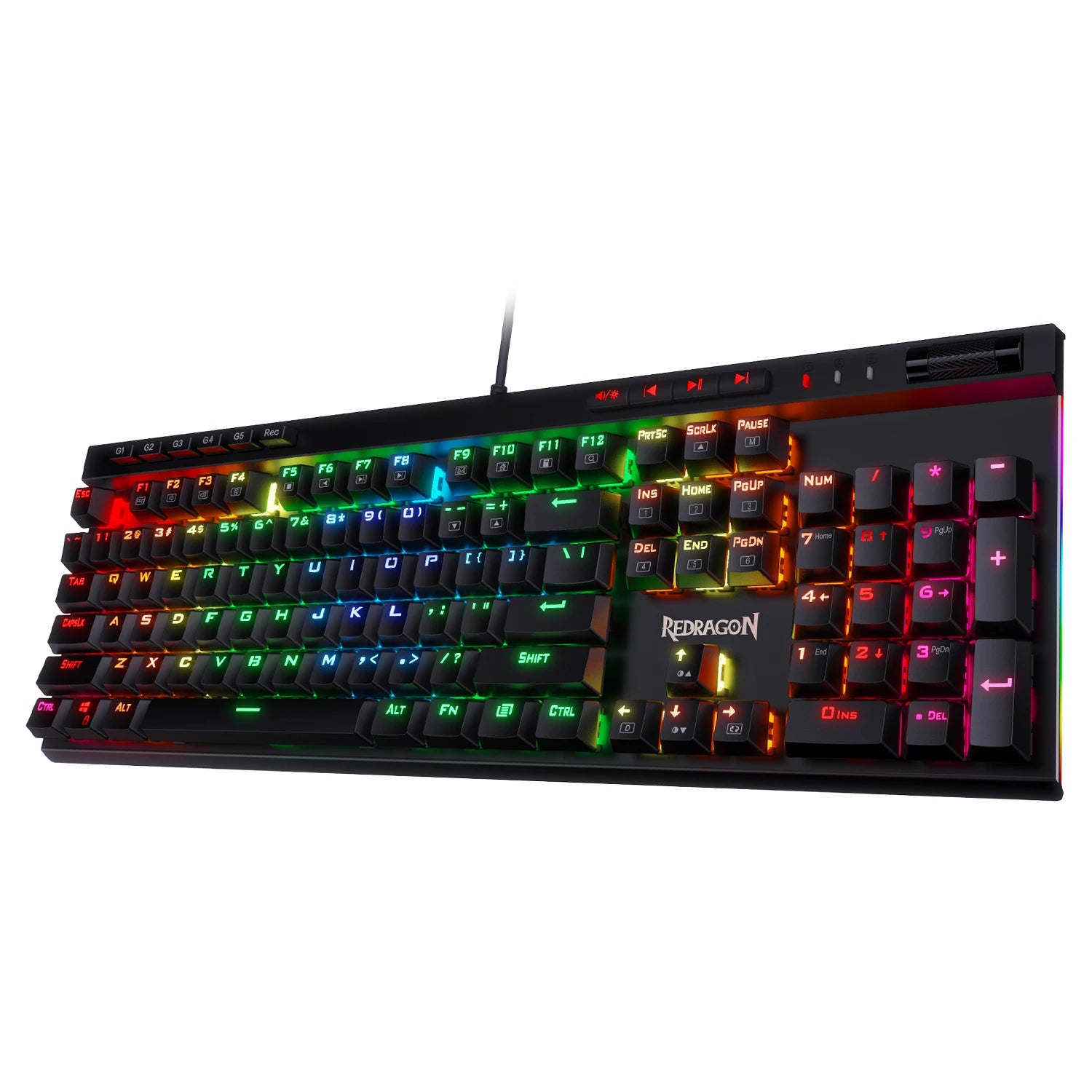 Redragon K580 VATA RGB 104 Keys LED USB Backlit Mechanical Gaming Wired Backlight Computer Keyboard Anti-ghosting