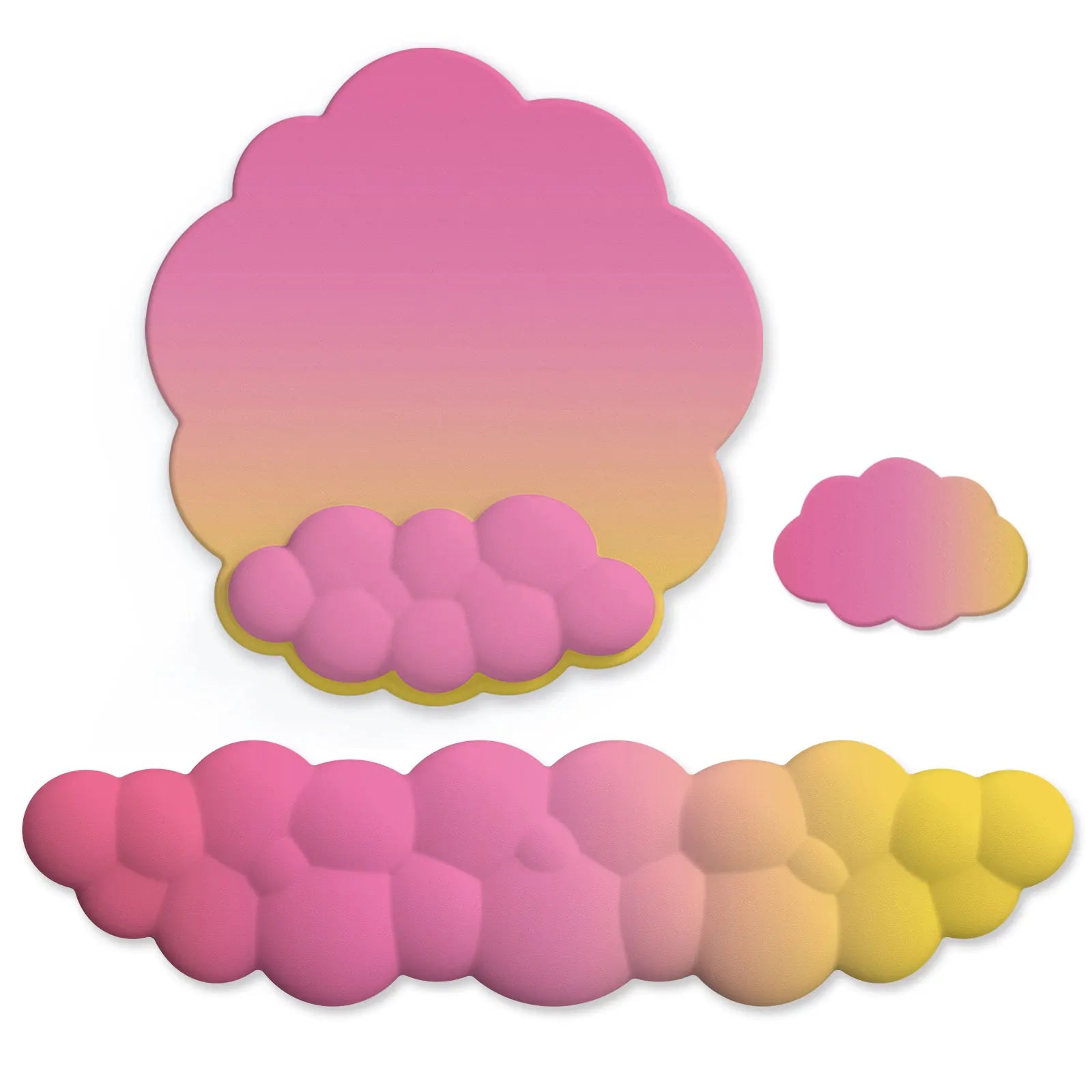 Cloud Keyboard Wrist Rest Mouse Pad Wrist Support Keyboard Set with Ergonomic Memory Foam Anti-Slip Base for Home