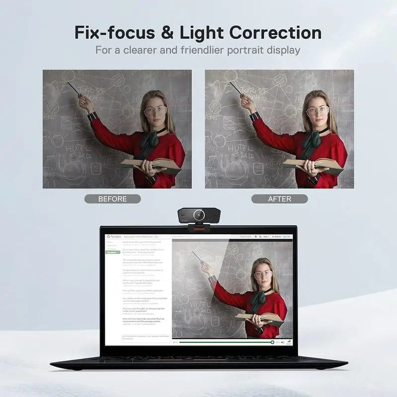 Redragon GW800 1080P PC Webcam with Built-in Dual Microphone 360° Rotation - 2.0 USB Computer Web Camera- 30 FPS