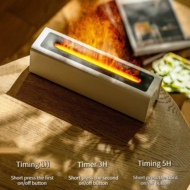 Household USB Humidifier with Flame Effect 150 ml | Car & Home Portable Aroma Diffuser Auto Shut-Off