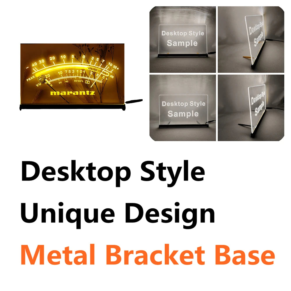 Marantz Peak VU dB LED Neon Sign-3D Carving Wall Art for Home,Room,Bedroom,Office,Farmhouse Decor - Yellow-Z