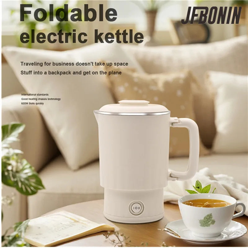 2025 0.6L Mini Folding Kettle Portable Water Heater 600W 600ml Electric Kettle Home Kettle Electric boiling pot Noodle