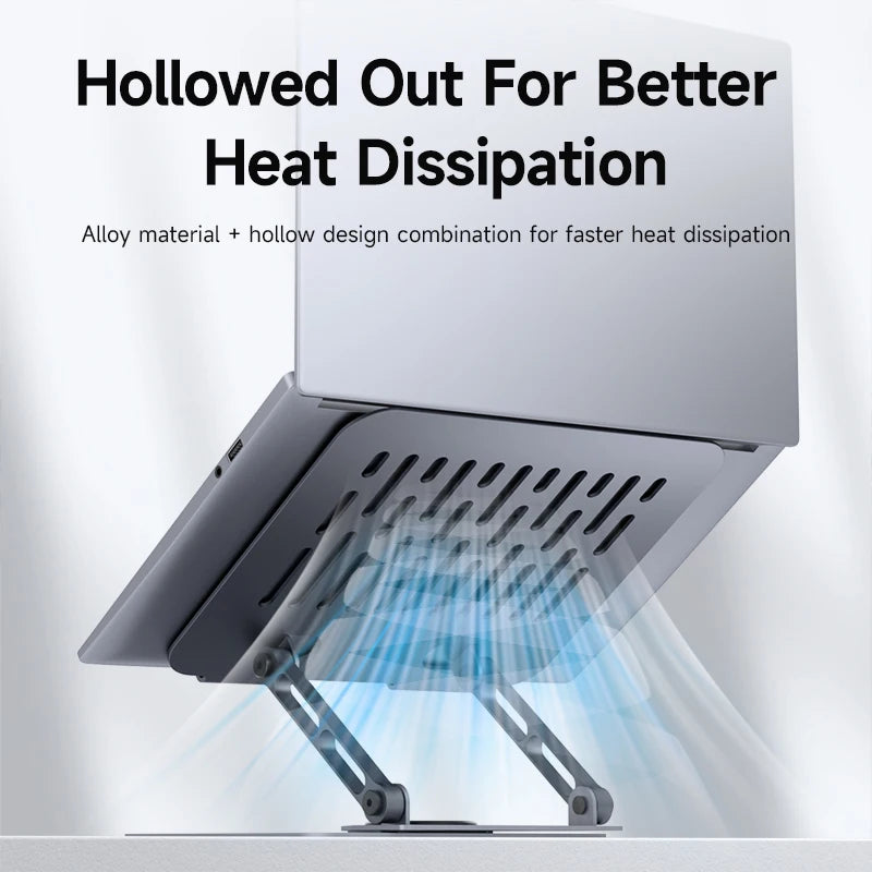 Hagibis Laptop Stand for Desk Adjustable Laptop Riser 360° Rotating Ergonomic Notebook Holder for All Laptops up to 18