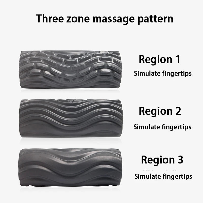 5-gear Electric Foam Shaft Yoga Fitness Vibration Relaxation Massage Column Electric Ripple Yoga Column - Foam Roller