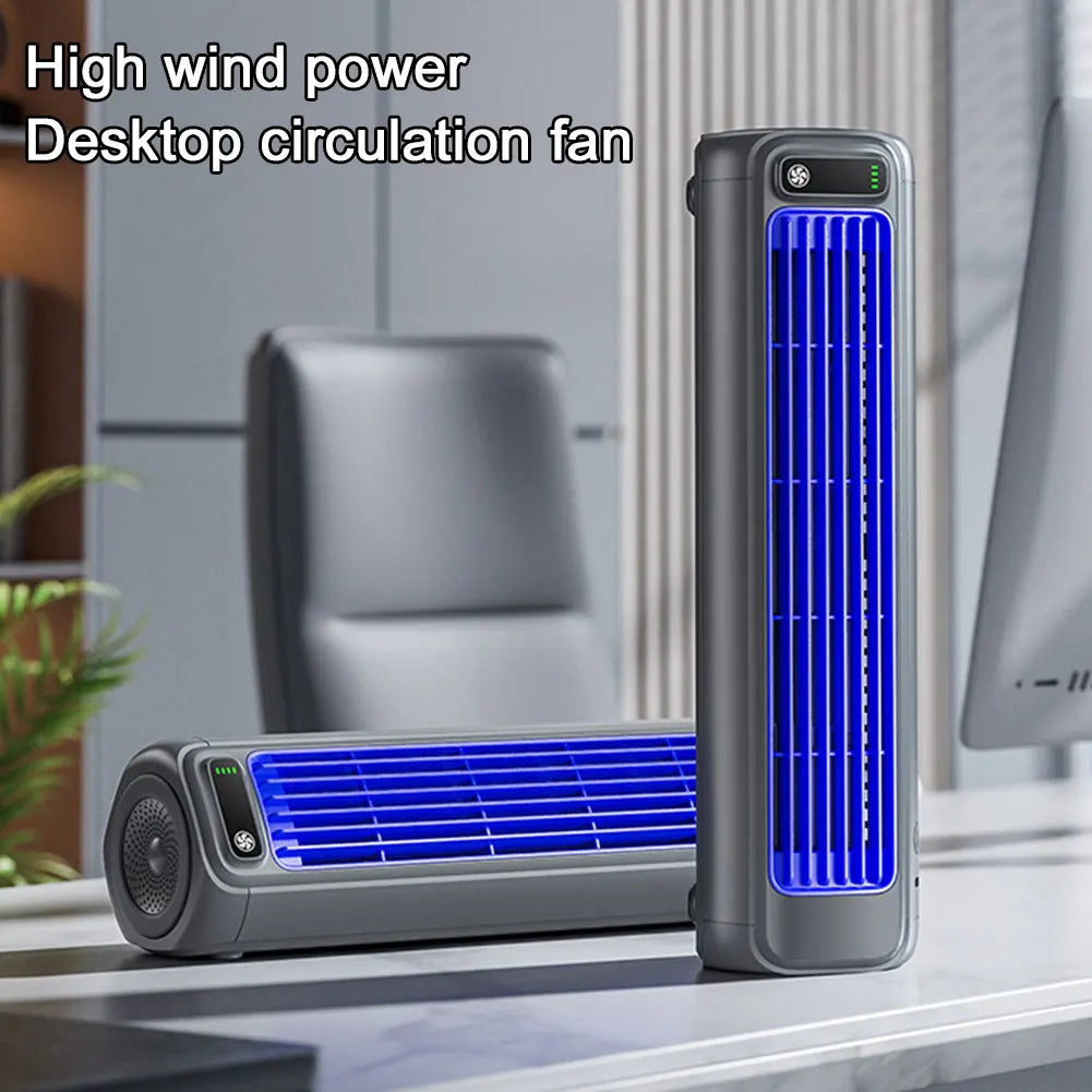 2000/1200mAh Portable Fan Electric Fan Air Conditioner Fan Quiet Wall Mount Desk Fan Tower Fan 3 Speed Rechargeable