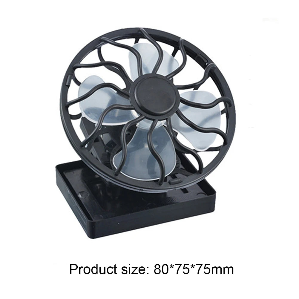 Cooling Camping Blower Summer Solar Fan Round Bottom Solar Mini Fan Portable Clip Desktop Table Fan Traveling