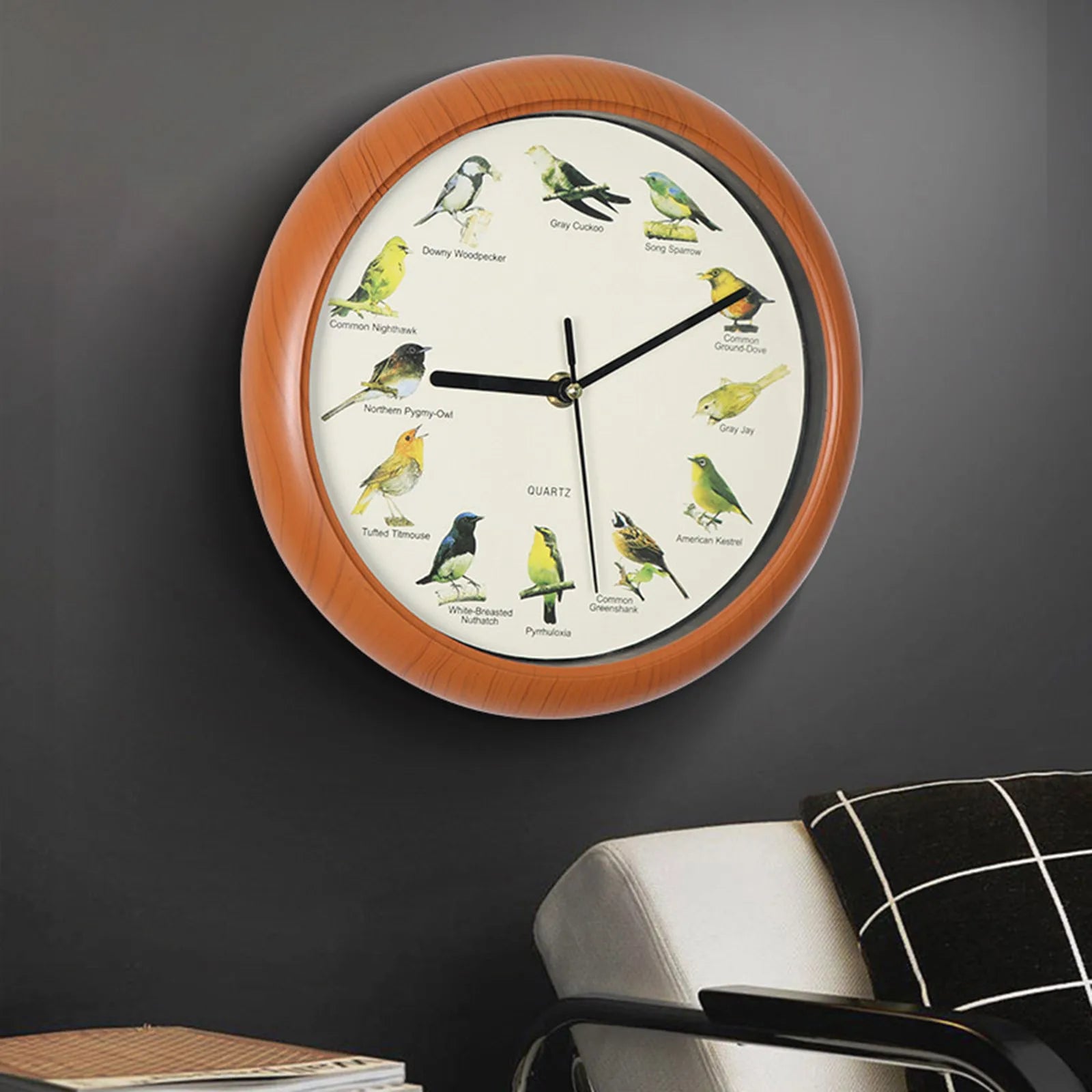 Wall Hanging Clock Decor Singing Bird Wall Clock Bird Clock With Sound Hanging Clock Decor for Kitchen Walls Shelf