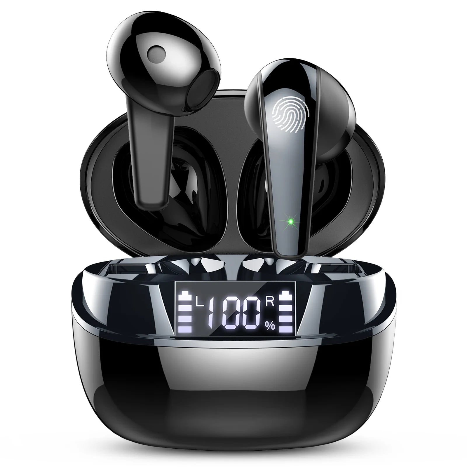 Wireless Earbuds Bluetooth 5.3 Earbuds Stereo Bass iNoise Cancelling Mic Earphones IPX7 Waterproof Sports 35H Playback.