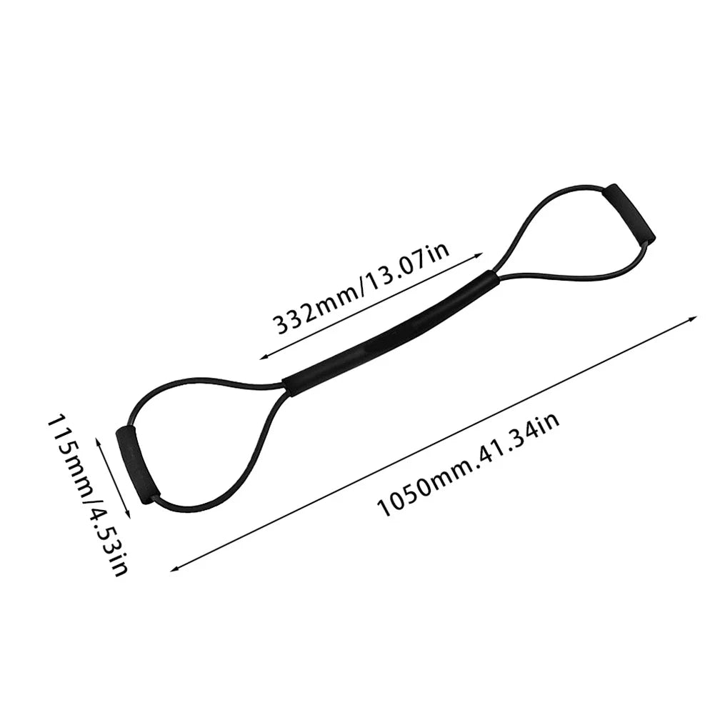 Boxing Resistance Band with Handles Exercise Training Expander Figure 8 Yoga Gym Fitness Pulling Rope for Arm Strength