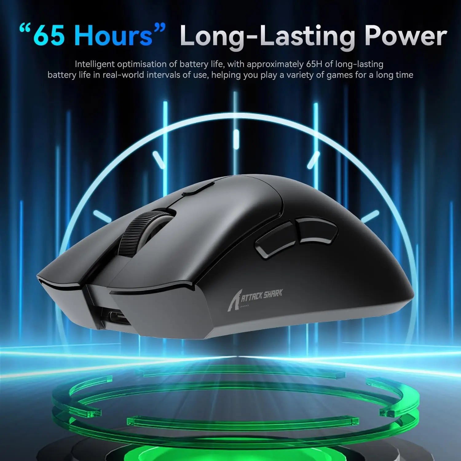 MAMBASNAKE x ATTACK SHARK R1 59g SUPERLIGHT Mouse PixArt PAW3311 Gaming Sensor BT/2.4G Wireless/Wired Gaming Mouse