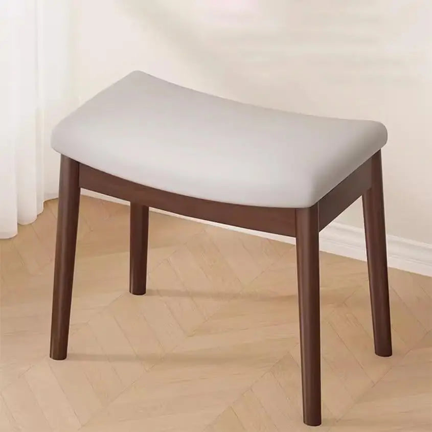 Foot Stool Saddle Cushion Vanity Stool Modern Concave Ottoman with Upholstered Seat for Entryway Bedroom Patio Living