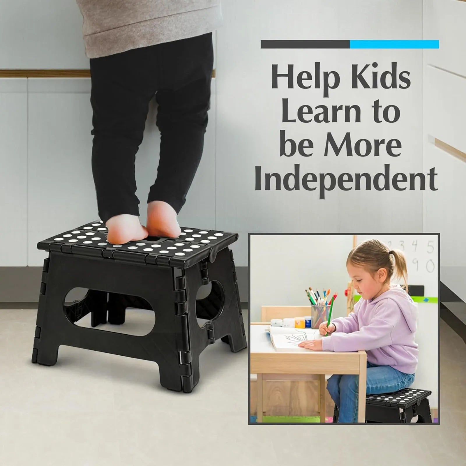 Folding Step Stool Bathroom Stool Non-slip Design Compact Foldable Step Stool For Bathroom Bedroom Kitchen Outdoor