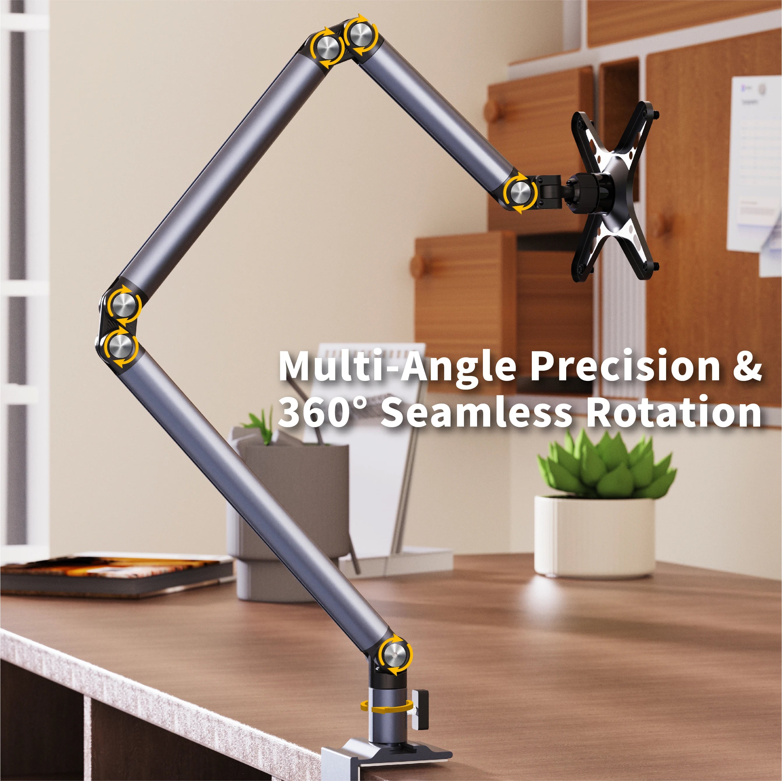 Kimdoole Adjustable Tablet Stand Foldable Aluminum Universal Flexible Holder 360 Degree Rotation for 4.5-12.9 Inches