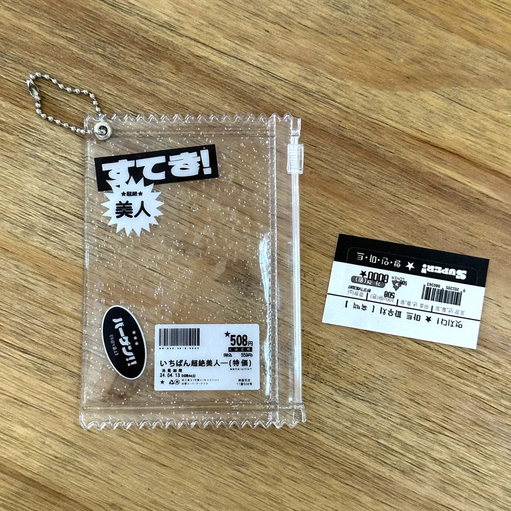 INS Transparent Candy Bag Badge Holder Korean Photocard Holder Display Bag Pendant Idol Photo Card Protective Cover