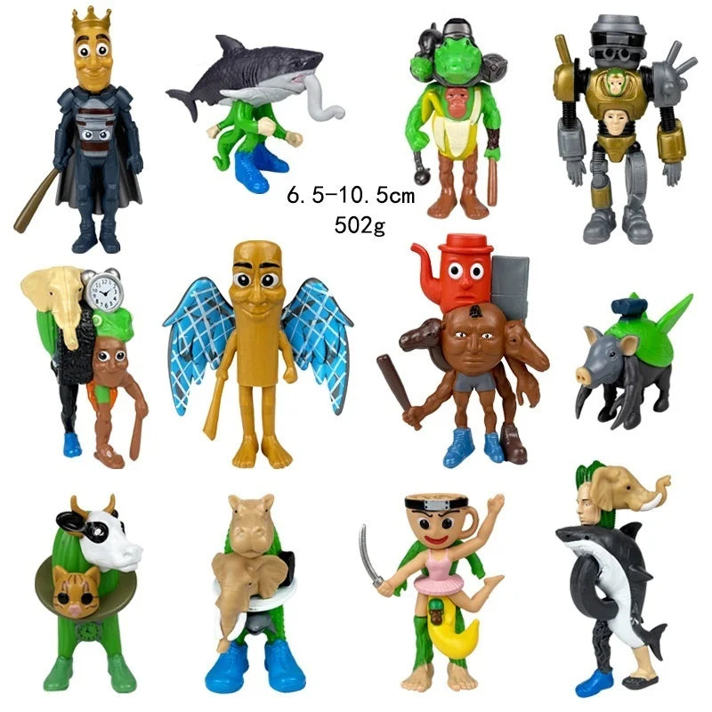 Italian Brainrot AI Animals Tung Tung Tung Sahur Figure Tralalelo Tralala Figurine Doll Toy Desk Decoration Model