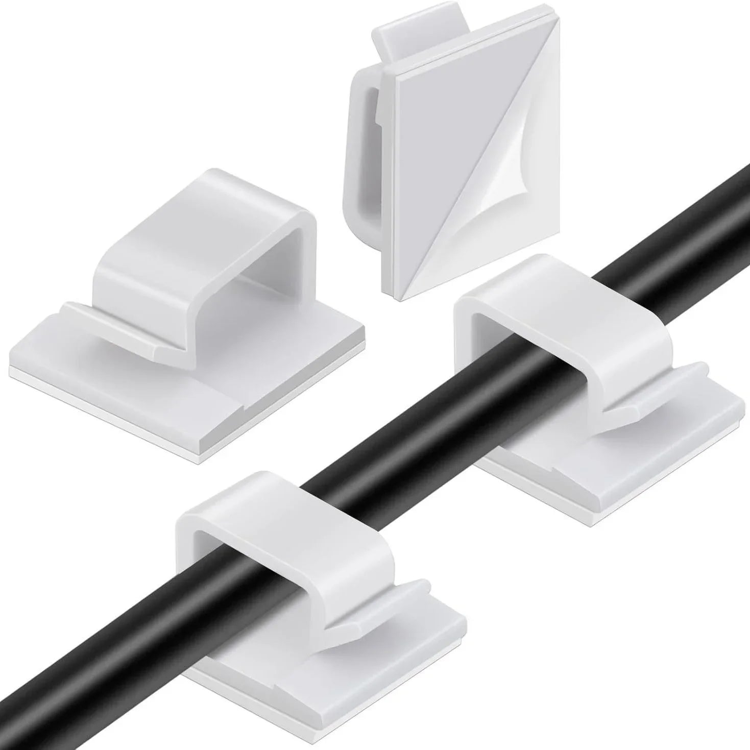 10/30PCS Self-adhesive Cable Organizer Clips Wire Winder Holder Earphone Mouse Cord Clip Protector Cable Management