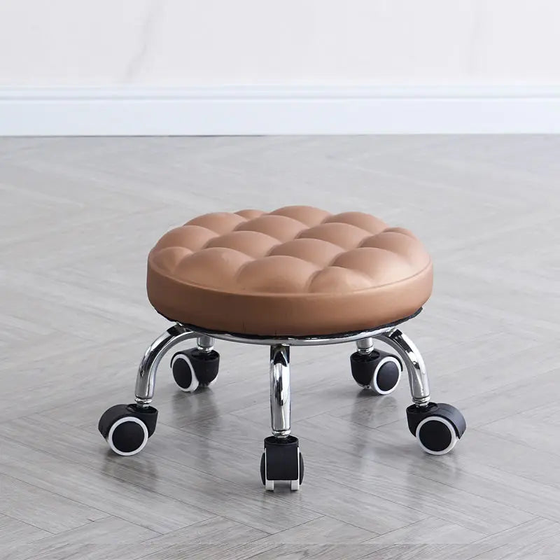 Household wheeled floor-cleaning chairs wheeled seam sealing stools low stools rotating nail and pedicure round stools