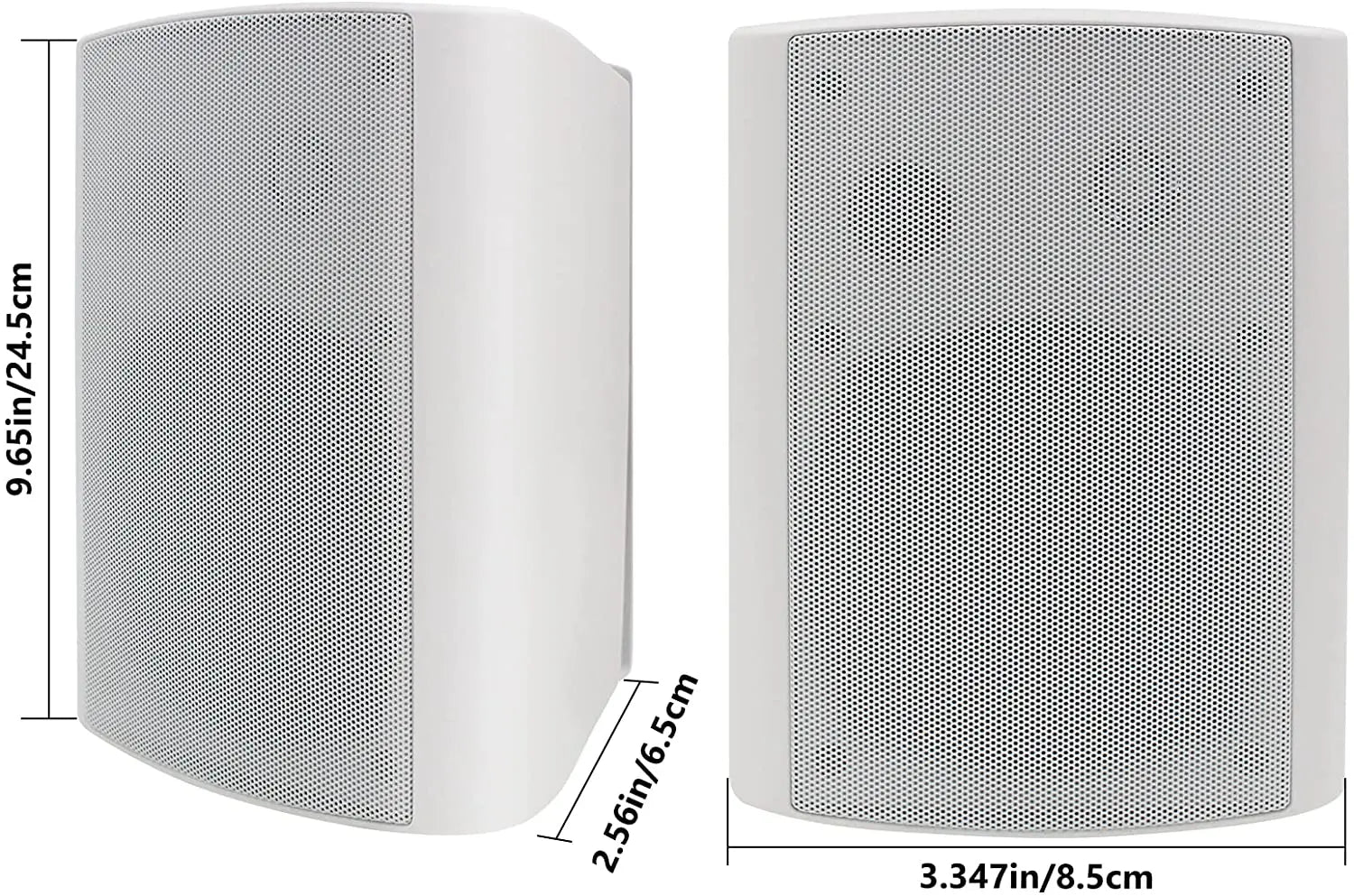 Herdio 2PCS Outdoor Wall Mount Speakers 300 Watts 5.25’’ Passive Outdoor Speaker HD Digital Stereo Effect Waterproof