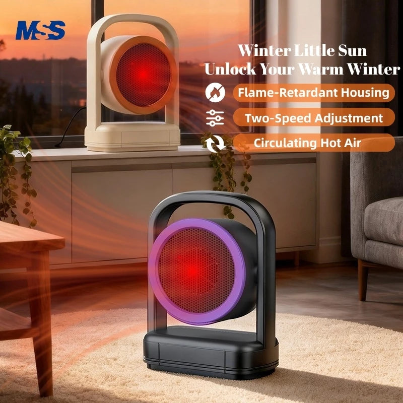 MSS Convenient Room Portable Electric Heater for Winter - Desktop Fan Type with PTC Ceramic Heating Suitable for Home &
