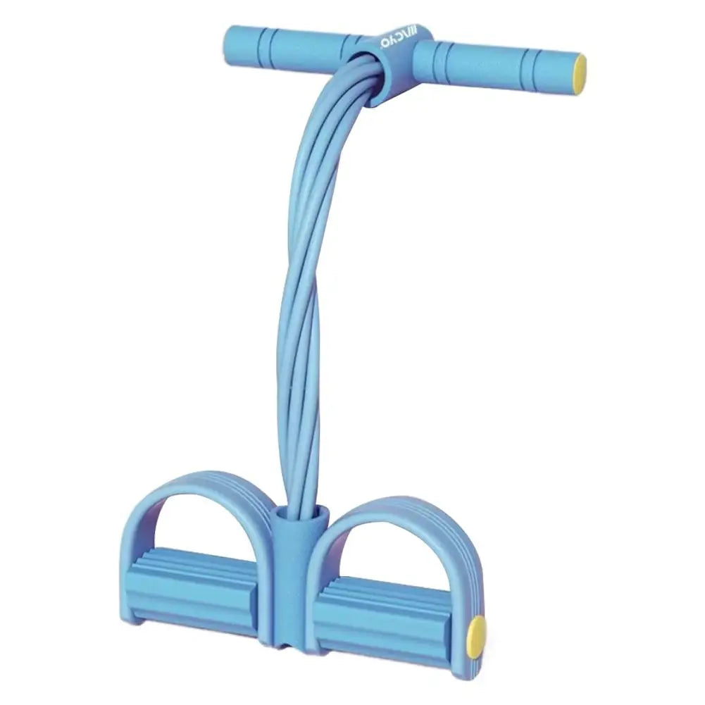 Siix-Tube Pedal Tensioner Resistance Band Multi-Functional Tension Rope Fitness Bands Elastic Yoga Pedal Puller