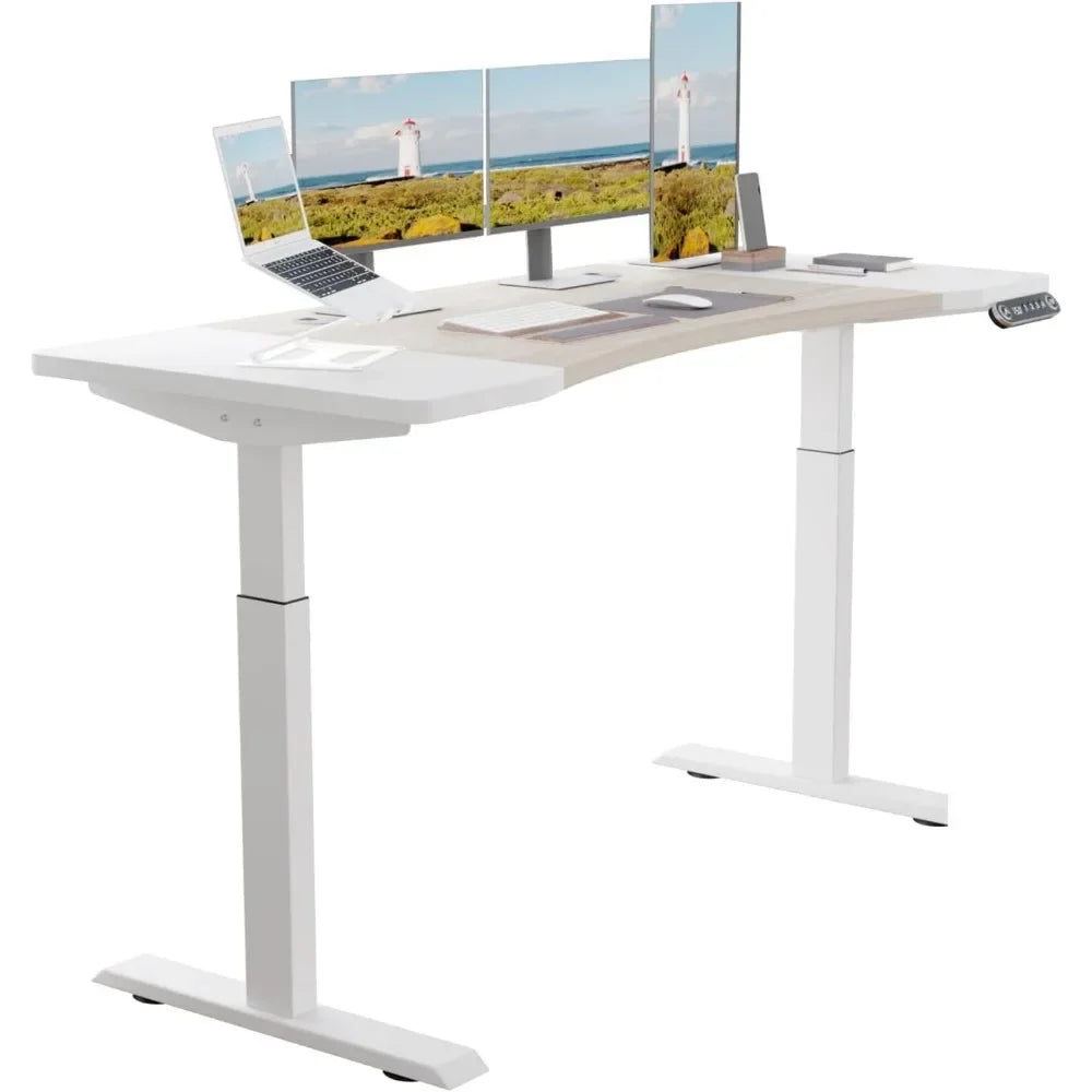 Dual Motor Height Adjustable Electric Standing Desk,Height Stand Up Computer Desk,Sit and Stand Home Office Desk