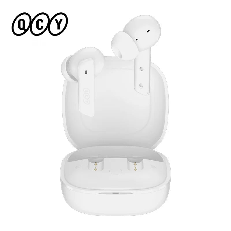 NEW QCY HT05 ANC Wireless TWS Bluetooth 5.2 Earphones 40dB Active Noise Cancellation Headset 6 Mic ENC HD Call TWS