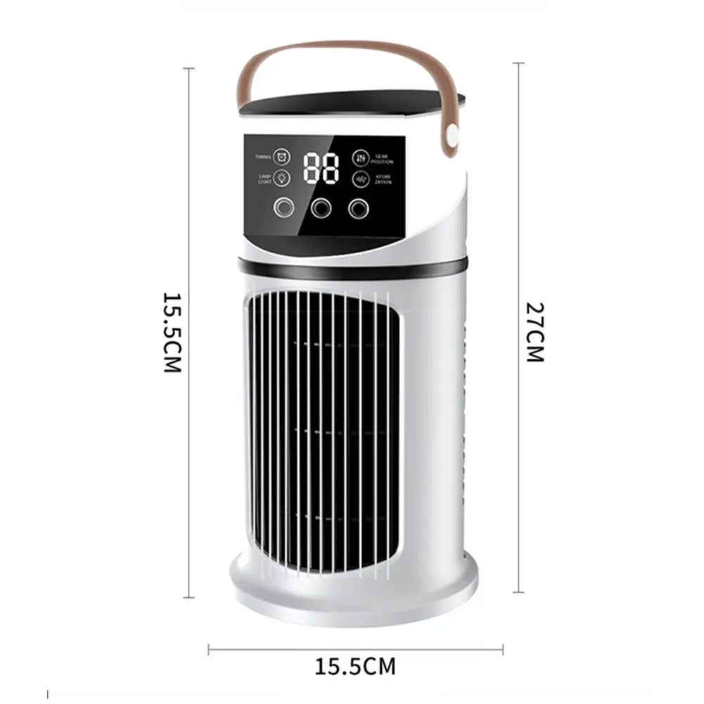 Water Cooling Fan Air Conditioner Adjustable Speeds Timer Personal Fan Air Cooler With Humidifier for Bedroom Living