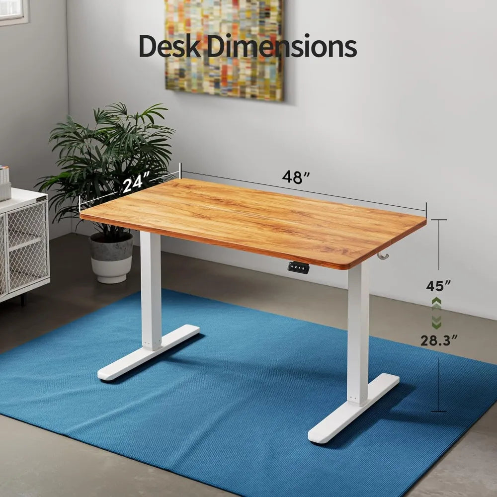 Height-Adjustable Electric Desk for Home Office 48x24 Sit-Stand Desk with Split Board Lightweight - United States