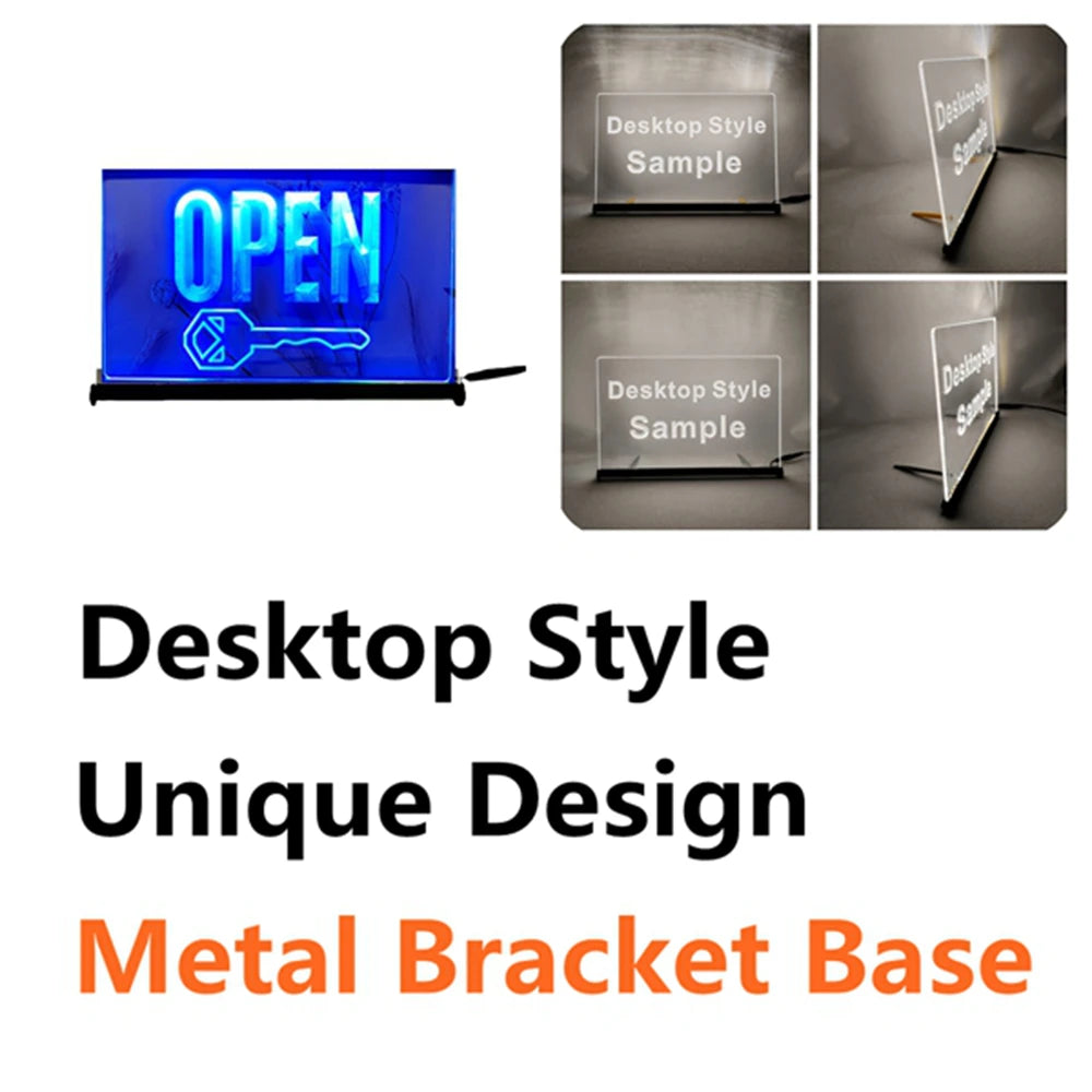 OPEN Keys Store Cutting Shop-LED Neon Sign-3D Carving Wall Art for Home,Room,Bedroom,Office,Farmhouse Decor - Blue-Z