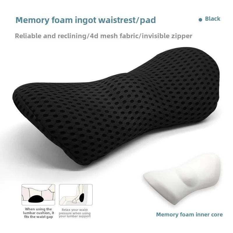 Breathable Memory Cushion Interior Accessories Bed Sleeping Pillow Car Seat Waist Pillow Lumbar Support Pillow Foam Car