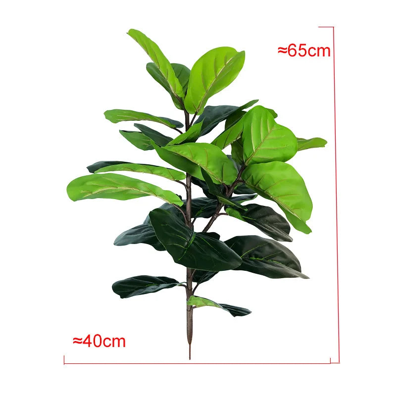 150cm Tropical Tree Large Fake Ficus Lyrata Plant Artificial Ficus Plants Branches Plastic Fake Leafs For Home Office