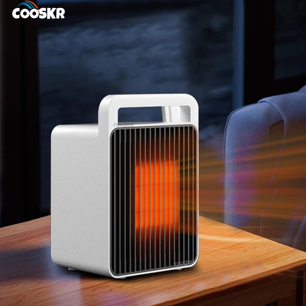 Hot Air Blower 220V Mini Electric Heater Portable Desktop Heating Fans with Thermostat for Household Bedroom Office