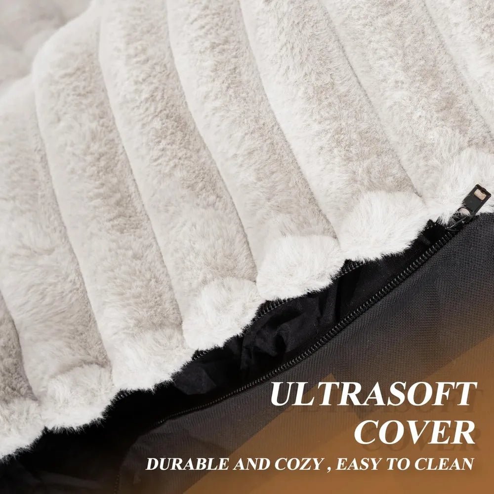 Big Bean Bag Lounger Chairs Large Beanbag Chair for Adults Bean Bag Sofa with Memory Foam Filled for Living Room