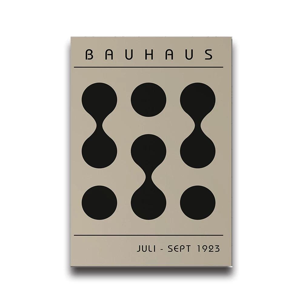 Green Bauhaus Abstract Geometric Canvas Prints Modern Creative Pattern Wall Art Poster for Home Office Living Room