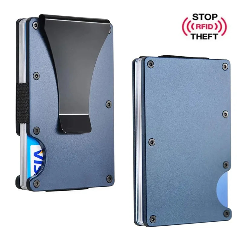 Porta Carte Credito Uomo Business Credit Card Holder Male Wallet Pasjeshouder Purse for Men Minimalist Porte Grise Rfid