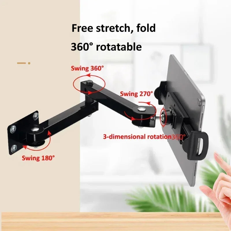 1pcs-wall-mount-tablet-stand-long-arm-stretchable-cell-phone-wall-holder-adjustable-metal-wall-ipad-stand-for-iphone-4-13-inches