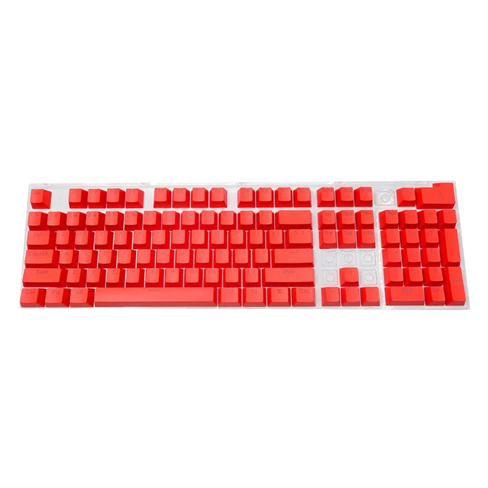 New 104 Pcs Mechanical Keyboard Keycaps Set OEM Replacement Backlit ABS Purple White Key Cap for 61/87/104 Key Cherry
