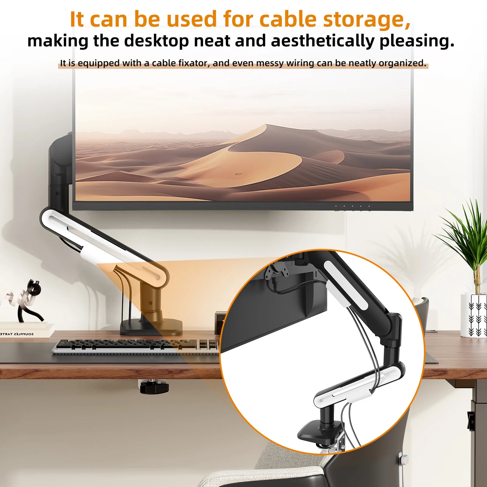 New Update Desktop Monitor Mount Bracket for 13 to 32-Inch LCD Screens Rotating Mechanical Arm Lift Base Desktop TV