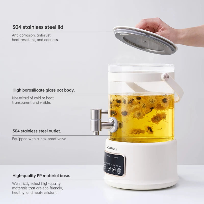 Intelligent constant-temperature electric kettle with large capacity suitable for brewing flower and fruit tea