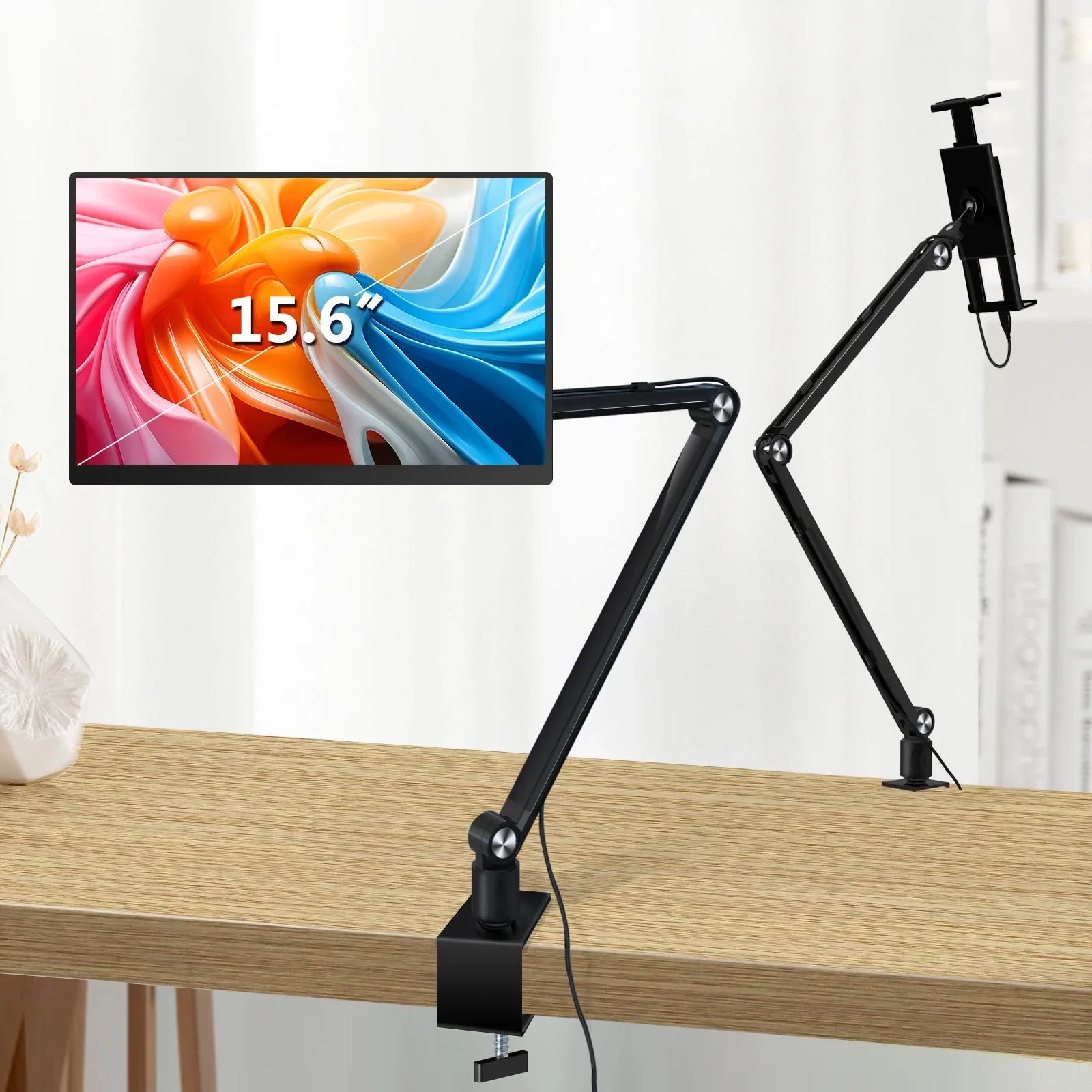360-fold-portable-monitor-stand-for-desktop-installation-with-a-15-6-16-screen-an-aluminum-long-arm-rotating-tablet-stand