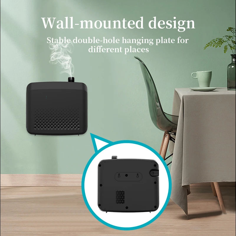 3000m³ Bluetooth Control Aroma Diffuser Essential Oil Capacity 800ML Air Refreshing HVAC Wall Mounting Suitable