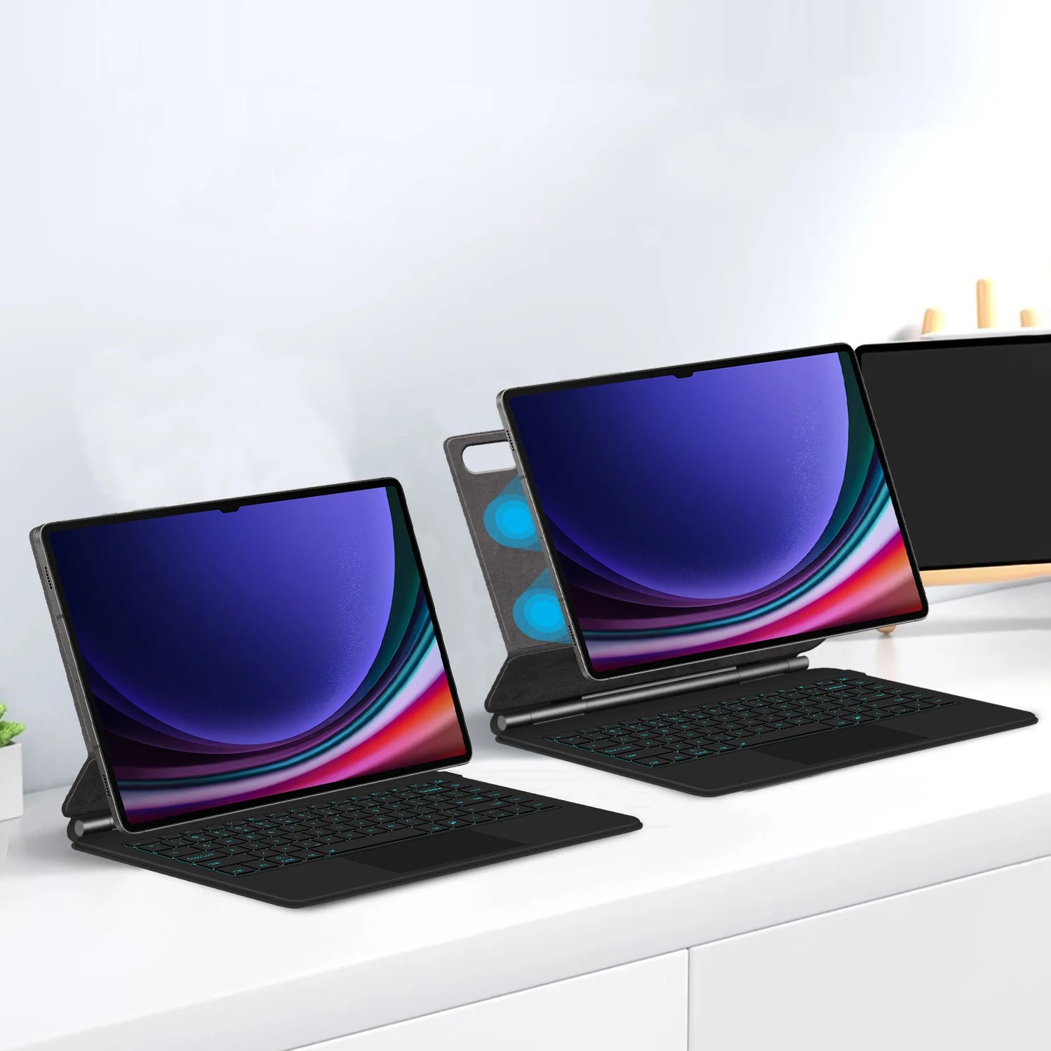 Book Cover Keyboard For Samsung Galaxy Tab S10 Ultra 14.6 inch S9 / S8 Ultra 14.6’’ Tablet Magic Keyboards Case AI Key