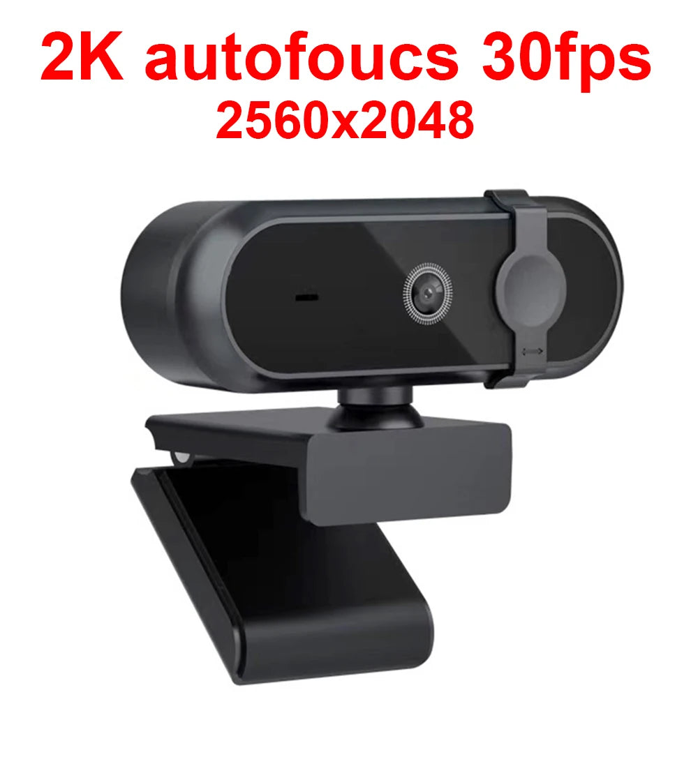 4K 2K Autofoucs Microphone Webcam 30fps Full HD for Gamer Live Video Calling Online Meeting Driver Free USB Plug