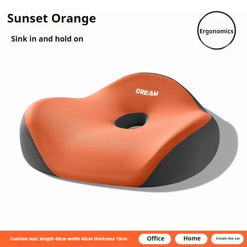 Memory Foam Office Chair Seat Cushion Posture Corrector Long Hours Sitting Comfortable Donut Pillow Height Enhancer