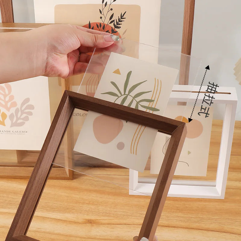 Double-Sided Clear Acrylic Photo Frame Versatile Display Case for Specimens and Artwork Picture Frame for Home