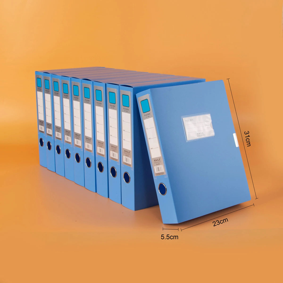 10 thickened A4 File box Office supplies 2/3.5/5.5/7.5CM plastic file box File bag File book folder file box - 10-5.5cm